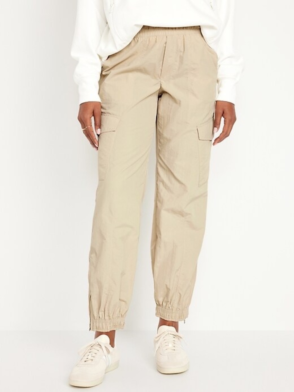 Old Navy Beige high rise Jogger quickly size Women’s L
